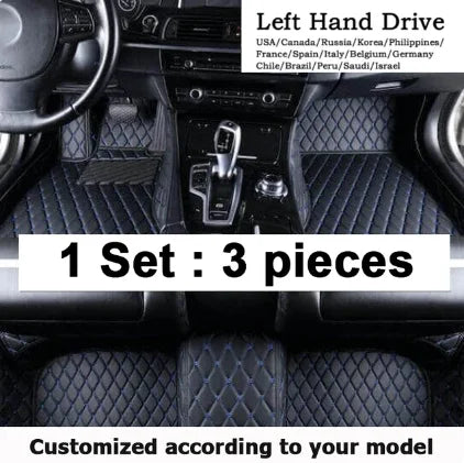 Jetta A5 Car Floor Mats for Listed Volkswagen 2006–2012 Models, Interior Floor Cover Set in Red, Coffee, Beige and Black Combinations with Fit Verification Required