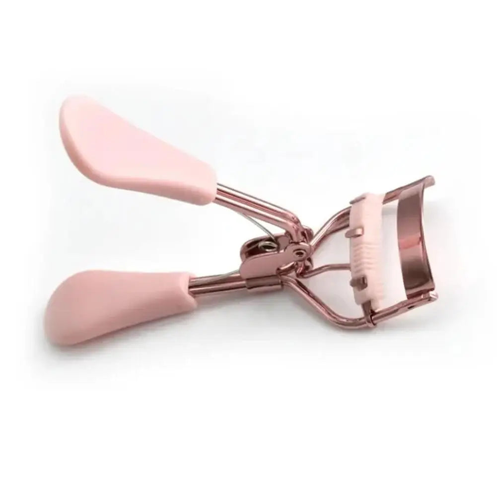 Pink Eyelash Curler with Comb, Curved-Frame Manual Lash Styling Tool in Listed 11 x 3.5cm Size for Adult Everyday Makeup and Personal Beauty Kits