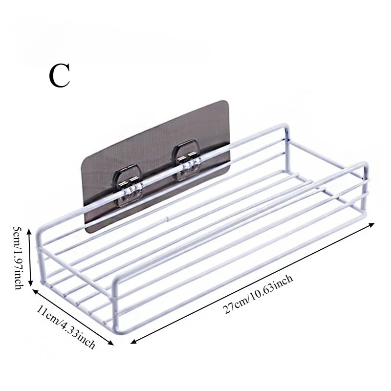 Kitchen Cabinet Door Storage Rack with Punch-Free Mounting Reference, Iron Organizer for Plastic Wrap Storage in White and Black Model Options
