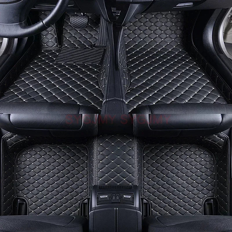 3D Car Floor Mats for Listed Renault Kadjar, Duster, Fluence and Koleos Configurations, Artificial Leather Cabin Covers with Black Single-Piece and Five-Seat Color Options