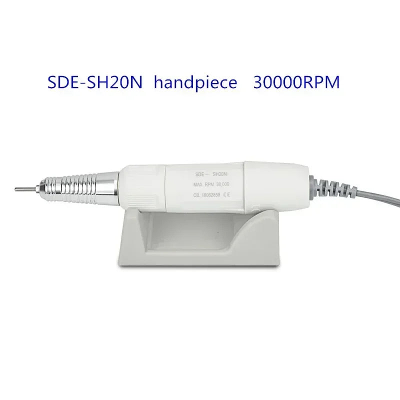 Nail Drill Micromotor Handpiece Options with Listed 2.35mm Bur Size, Twist Tool Exchange and H37LNN, H35SPN or H35SPNN Speed Labels for Manicure Equipment