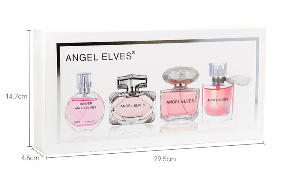 Perfume Gift Set for Women with Floral Fruity Scent References, Listed Four-Piece Gift Box and 120ml Option for Everyday Fragrance and Gift Planning