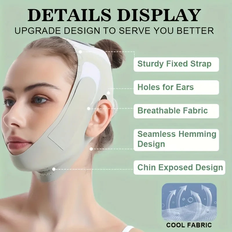Adjustable V-Shape Facial Strap for Women and Men with Reusable Band Design, SLD-PURPLE or SLD-Grey Options for Personal Beauty Accessory Selection