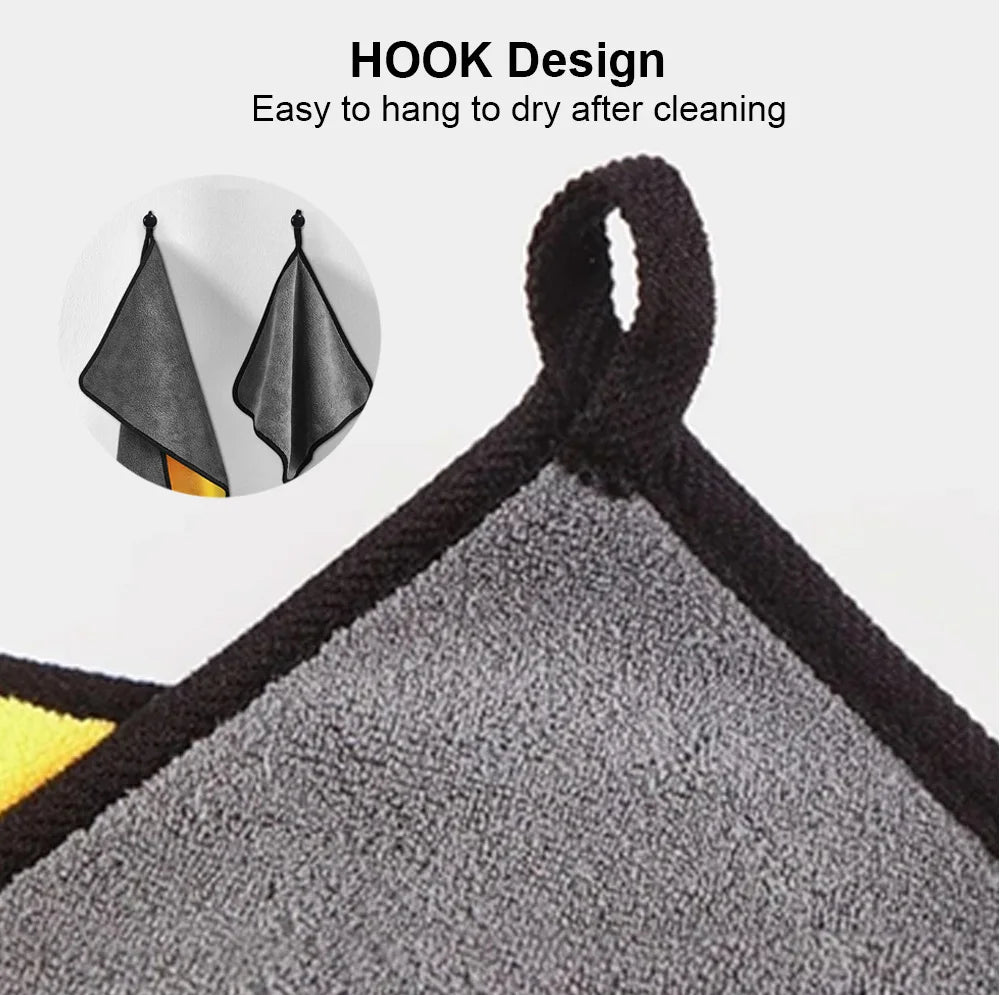 Car Detailing Microfiber Towels in Yellow, Soft Absorbent Polyester Cleaning Cloths with T054 and T056 Options in 1, 3 or 5 Pieces for Vehicle and Window Care