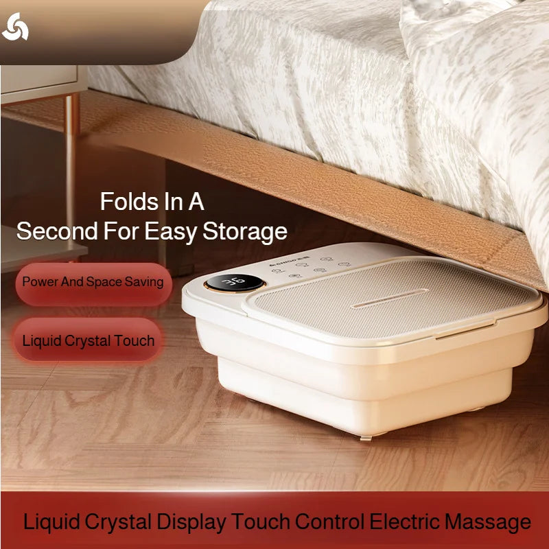 Electric Foot Spa Tub, 220V Foldable Foot Bath with Listed Heating and Massage Functions, Basic Model or Digital Display Options for Home Soaking