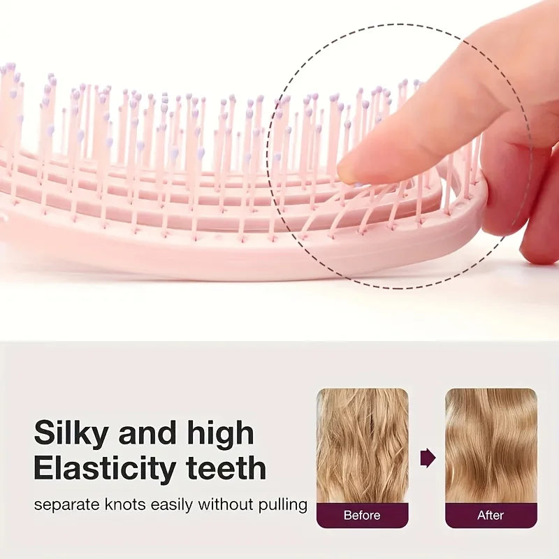 Detangling Hair Comb by WANMEI, Hollowed-Out Plastic Styling Tool with Scalp Massage Function and Ten Color Options for Men, Women and Wig Care