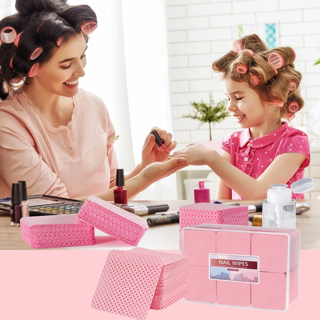 Nail Cleaning Pad Refills with Listed 1080-Piece Quantity and Lint-Free Cotton Reference, A1 to A7 Options for Home and Salon Manicure Supplies