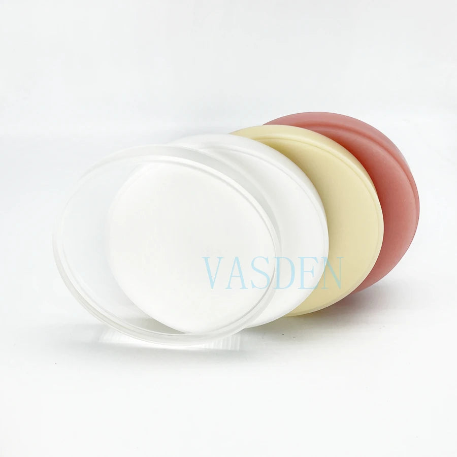 Clear PMMA Dental Milling Disc, Listed 98mm Single CAD CAM Resin Blank with Eight Thickness Options from 10 to 25mm for Professional Dental Laboratory Selection