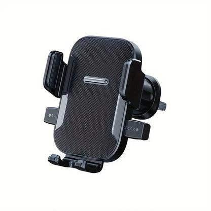 Air Vent Car Phone Holder, Black Foldable and Rotatable Mounting Bracket for Compatible Smartphones, In-Car Navigation Screen Positioning Accessory