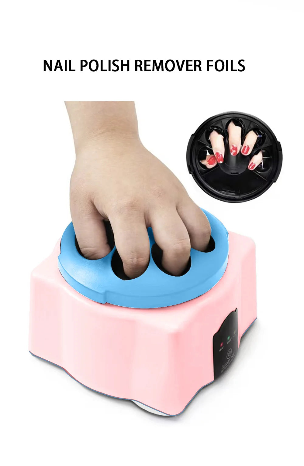 Electric Steam Gel Nail Remover with Five-Finger Use and Automatic Shutoff References, Compact Polish Removal Box for Instruction-Guided Manicure Care