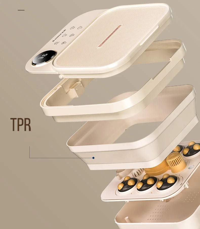 Electric Foot Spa Tub, 220V Foldable Foot Bath with Listed Heating and Massage Functions, Basic Model or Digital Display Options for Home Soaking