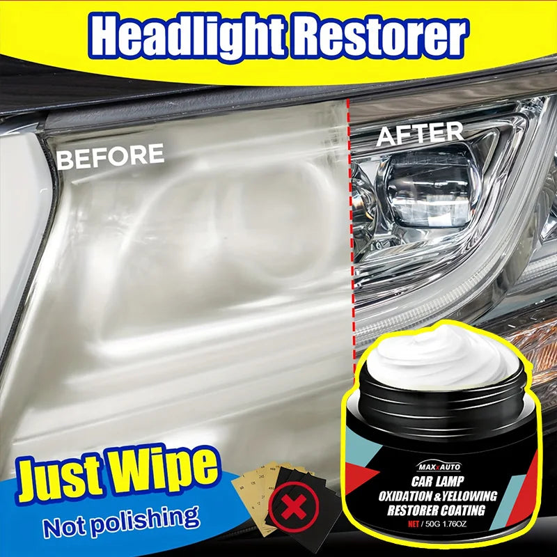 Headlight Polishing Paste for Compatible Car Lens Surface Care, 1PCS or 1PCS-100G Options for Exterior Yellowing and Oxidation Appearance Maintenance