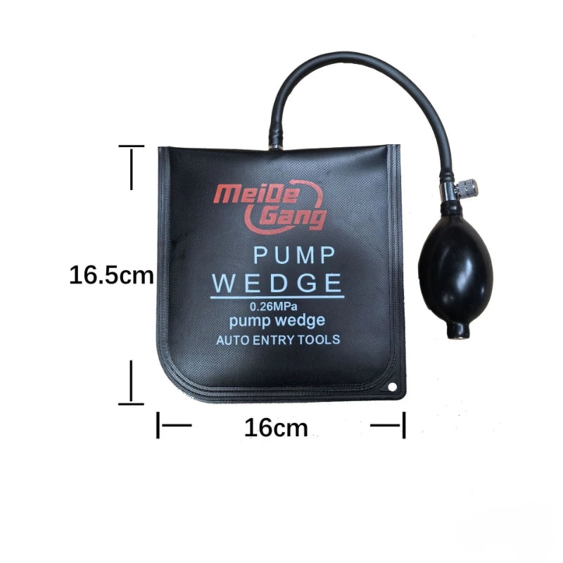Air Wedge Pump and Red Spacer Tool, Individual Wedge, Air Bag or Two-Piece Set Options for Authorized Vehicle Repair and Door, Window or Furniture Alignment