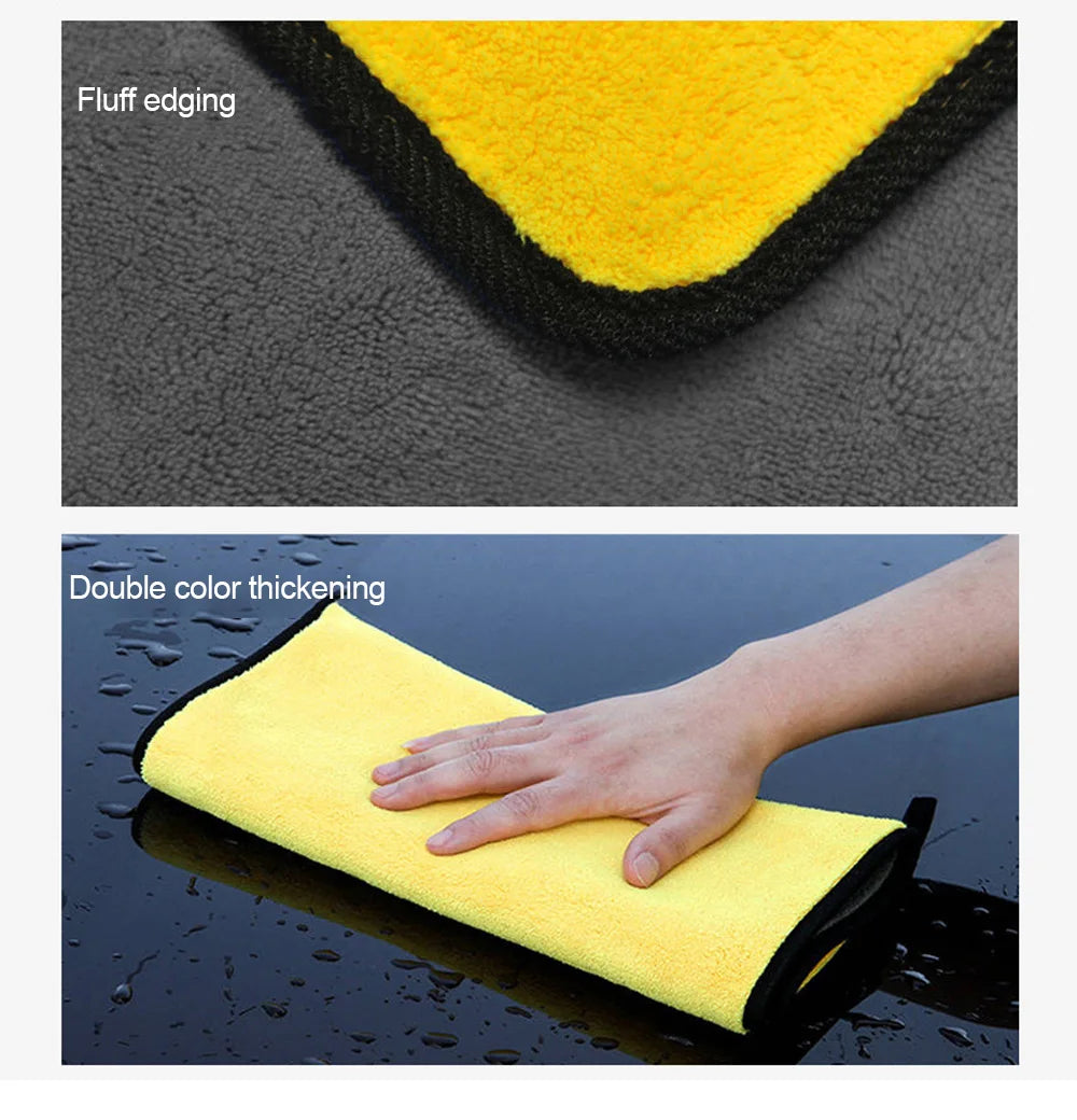 Car Detailing Microfiber Towels in Yellow, Soft Absorbent Polyester Cleaning Cloths with T054 and T056 Options in 1, 3 or 5 Pieces for Vehicle and Window Care