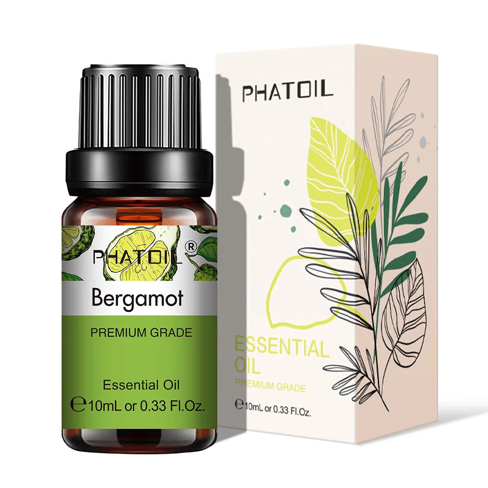 10ml Aroma Oil by PHATOIL for Compatible Diffusers and Home Fragrance, Amber Bottle with Lavender, Eucalyptus, Vanilla, Peppermint and Other Scent Options