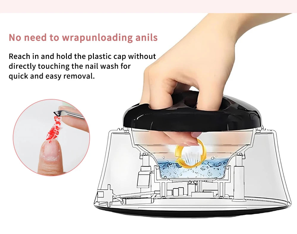 One-Hand Nail Steamer for Gel Polish Removal with Listed Auto Shut-Off Feature, 110–120V US or 220–240V EU Options for Adult Home Manicure Routines