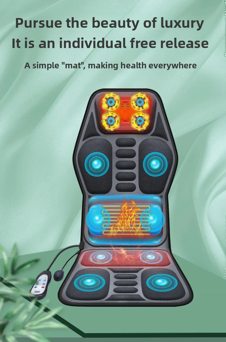 Massage Seat Cushion Options with Listed Heat, Vibration and Lumbar Airbag Features, Basic Flannel, Basic or Upgraded Selections for Home Office Relaxation