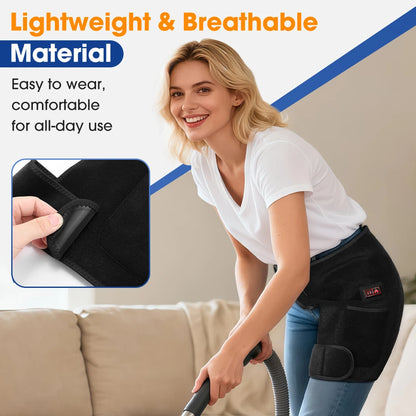Wearable Red Light Heating Wrap Options for Wrist, Neck, Ankle and Hip, Adjustable Warmth with Model-Specific LED, Vibration and Power Features