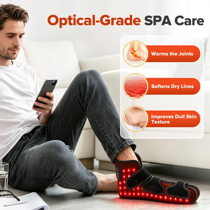 Wearable Red Light Heating Wrap Options for Wrist, Neck, Ankle and Hip, Adjustable Warmth with Model-Specific LED, Vibration and Power Features