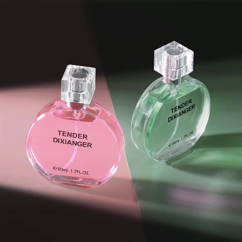 Women's Musk Perfume Spray with Jasmine and Fruity Scent References, Pink or Orange 45ml and Six 50ml Option Labels for Personal Fragrance and Gifts