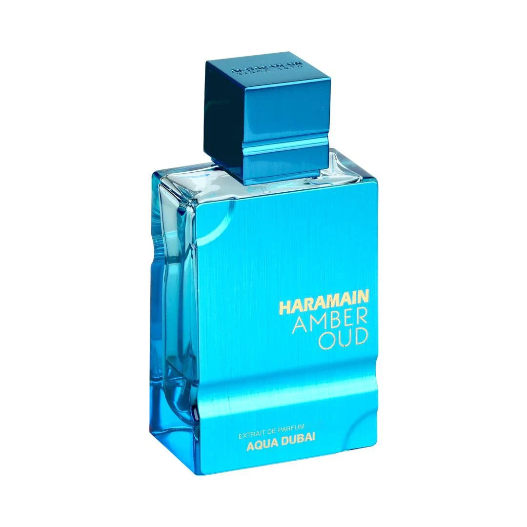 Amber Oud Aqua Dubai Unisex Perfume, Listed Al Haramain 2.0 oz Fragrance with Bergamot, Mandarin, Fruity Amber, Vanilla and Musk Notes for Personal Wear