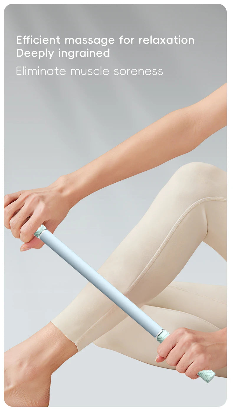 Massage Rod Roller Stick with Compact Design Reference for Adult Leg, Arm and Shoulder Massage Routines, Fifteen Color-Labeled Personal Care Options