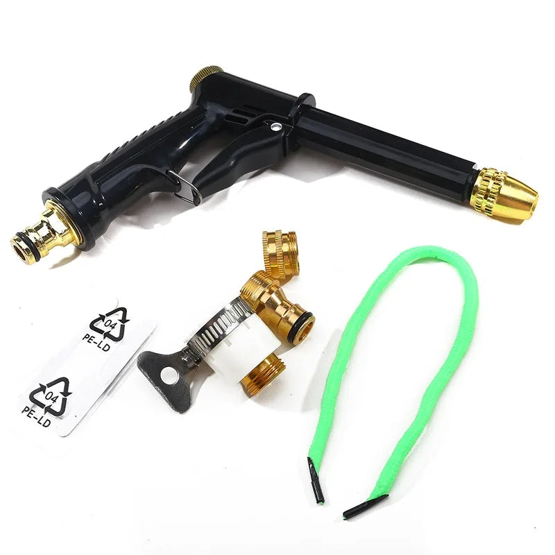 Car Wash Hose Nozzle with ABS Shell and Aluminum Alloy Gun, Black Single, 3pcs, 5pcs or Water Gun Set Options for Vehicle Rinsing and Garden Watering