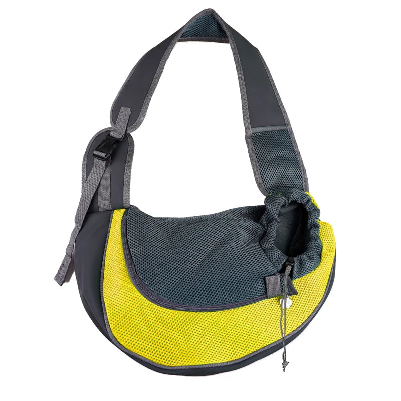 Pet Carrier Sling for Small Dogs and Cats, Mesh Single-Shoulder Carry Bag in S or L with Listed 6.6lb or 13.22lb Limits, Eleven Color Choices, Hand Wash Only