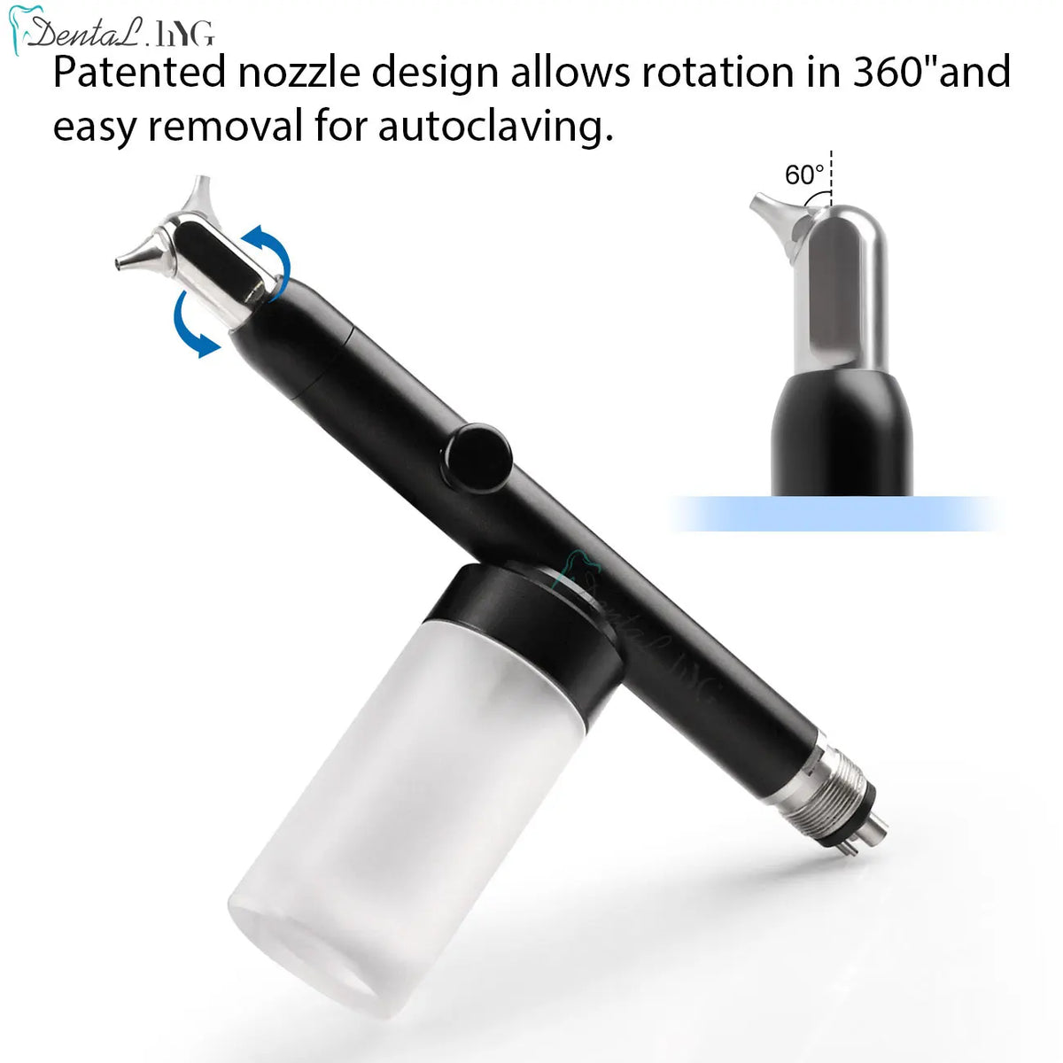 Dental Sandblasting Micro Blaster with Aluminum Oxide Reference, Two-Hole and Four-Hole Water or No-Water Options for Professional Equipment Selection