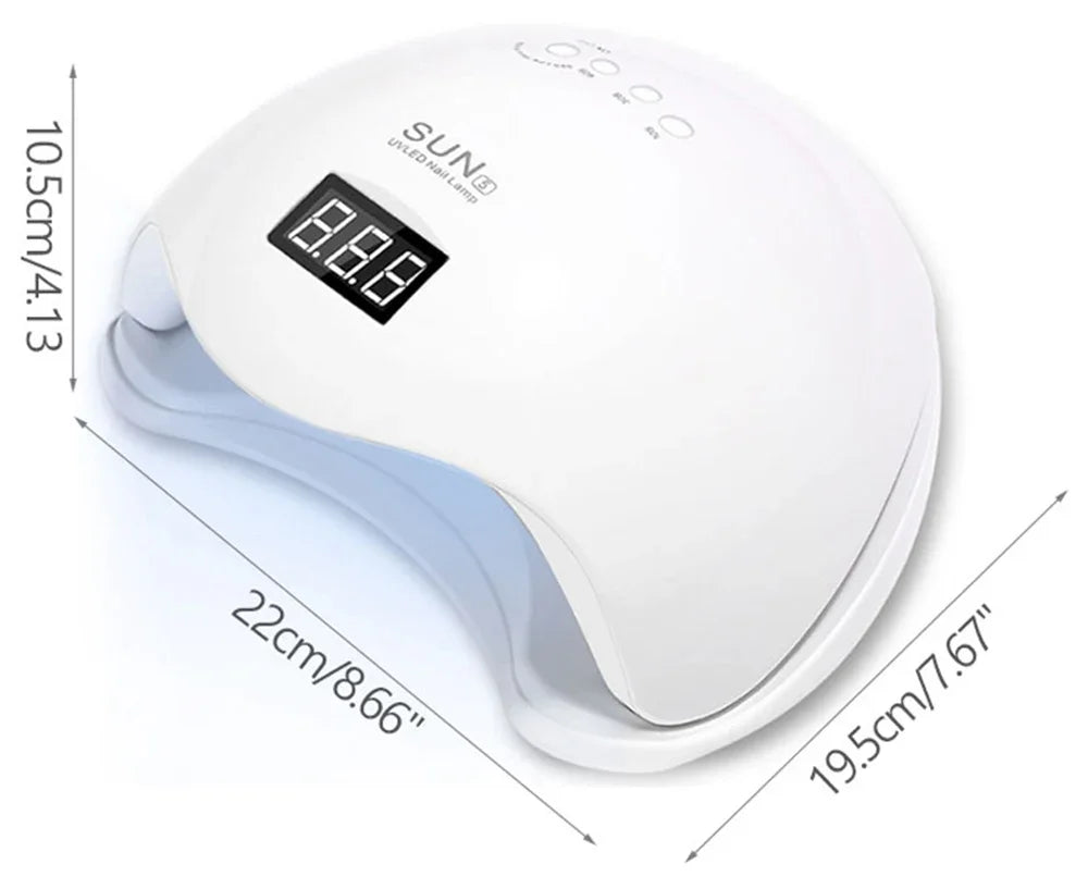 48W UV LED Nail Lamp for Gel Manicures and Pedicures, 24 Listed LED Beads with Pink or White Color Choices and USB, EU or US Power Options