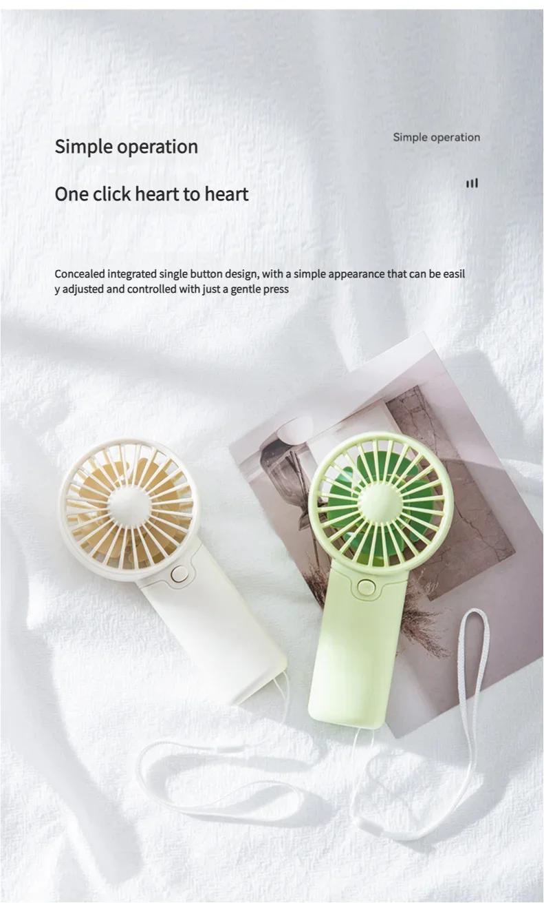 AA Battery Handheld Fan with Mini Portable Design, Pink, White or Green Options Without Batteries for Personal Airflow, Everyday Carry and Summer Outings