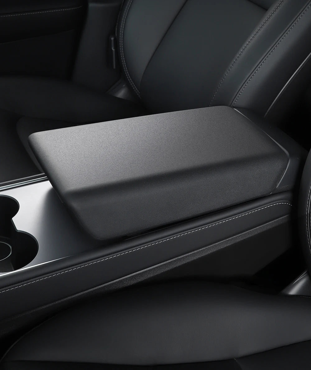 Center Console Armrest Cover with TPE and TPU Material Options, Stripe and Wavy Grain Styling for Select Tesla Model 3 Highland and Model Y Juniper Interiors