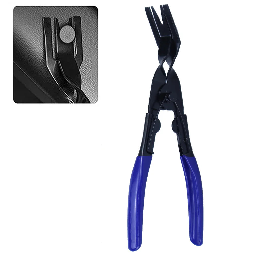 Car Trim Removal Tools with Red or Blue 5, 11 and 12-Piece Kit Options plus Separate Pliers, Manual Accessories for Door Panels, Clips and Dashboard Trim