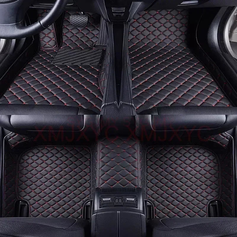 3D Car Floor Mats for Listed Renault Kadjar, Duster, Fluence and Koleos Configurations, Artificial Leather Cabin Covers with Black Single-Piece and Five-Seat Color Options