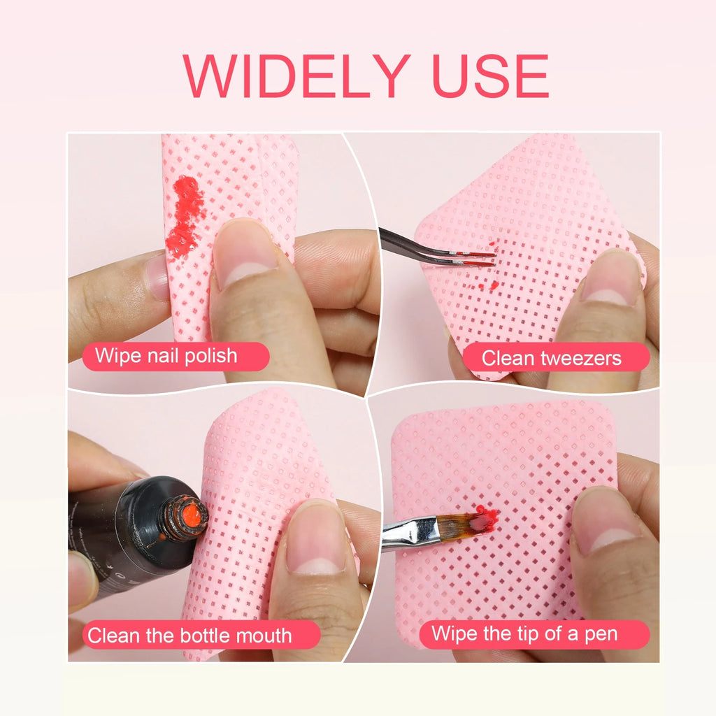 Nail Cleaning Pad Refills with Listed 1080-Piece Quantity and Lint-Free Cotton Reference, A1 to A7 Options for Home and Salon Manicure Supplies