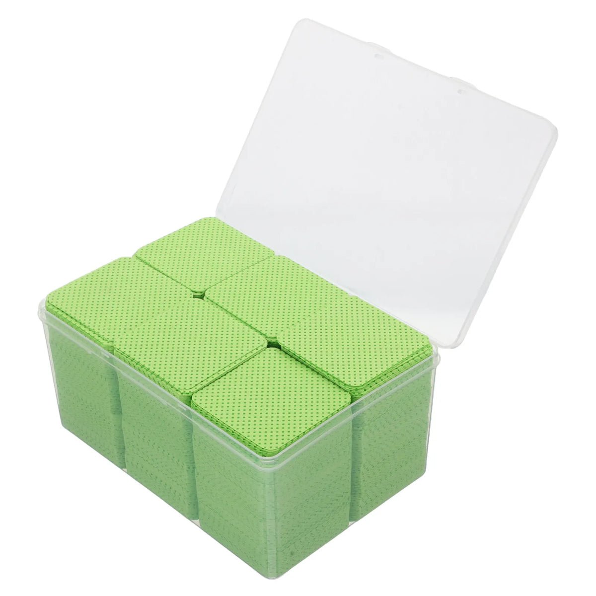 Nail Polish Remover Pads, 1080 Lint-Free Cotton Wipes in Green with Storage Box for Manicure Prep, Nail Tool Cleaning and Eyelash Glue Cleanup