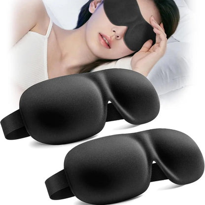 3D Memory Foam Sleep Mask with Soft Lightweight Eye Cover Design for Light Reduction During Home Rest, Daytime Naps and Seated Travel Breaks