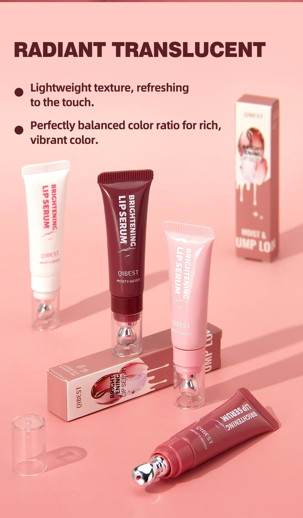 Hydrating Lip Gloss for Women, Moisturizing Lip Glaze with Four Numbered Color Options for Everyday Makeup and Special-Occasion Beauty Looks
