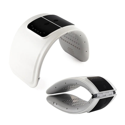 Seven-Color LED Skin Care Device with 100 LEDs, Foldable ABS Design and Touch Controls, Separate Spray or No-Spray Versions with Four Plug Options