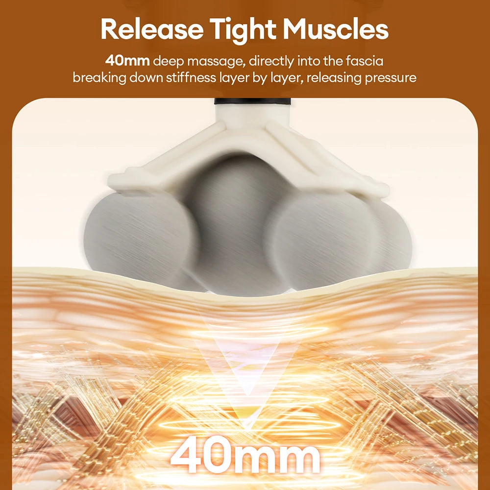 11-Head Massage Gun with 99 Adjustable Settings, USB-C Rechargeable Personal Massager with 1500mAh Battery and 10-Minute Timer for Adult Home Comfort