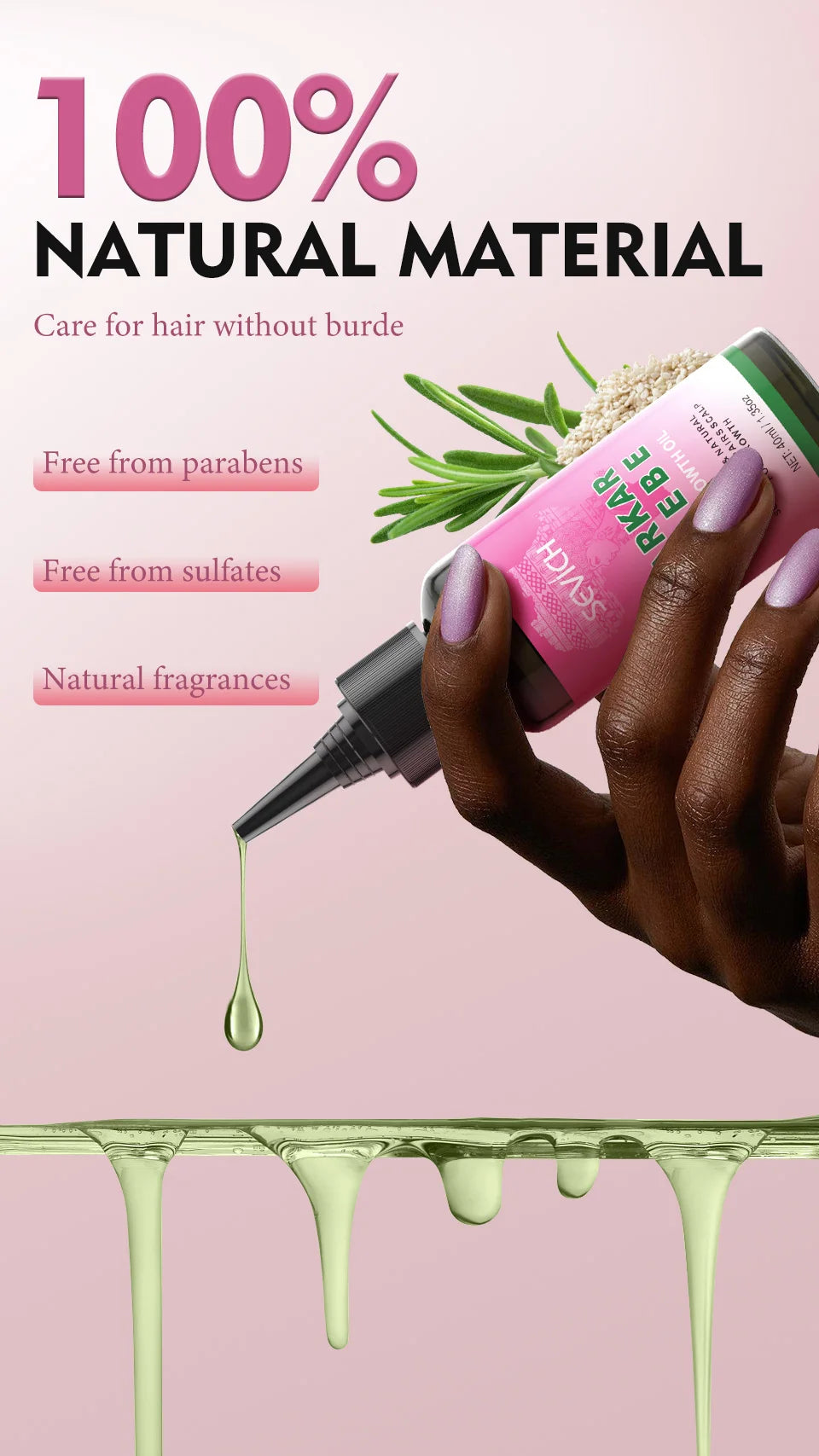 Hair Care Oil and Cream Options with Karkar, Chebe, Batana and Rosemary References, Single 40ml Oil, Single 60g Cream or Set and gift for Cosmetic Grooming