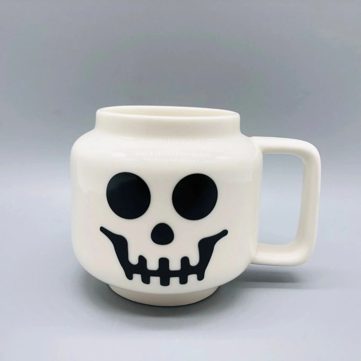 Impish Expression Mug in Porcelain, Single 250ml Cartoon Coffee, Tea and Milk Cup with A-G Design Options and Foam-Lined Box for Friends and Family Gifts