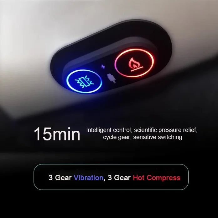 Vibration Massage Seat Cushion with U-Shaped Cutout, Three Listed Heat and Vibration Levels and Elastic Knitted Cover for Seated Home Office Comfort Breaks