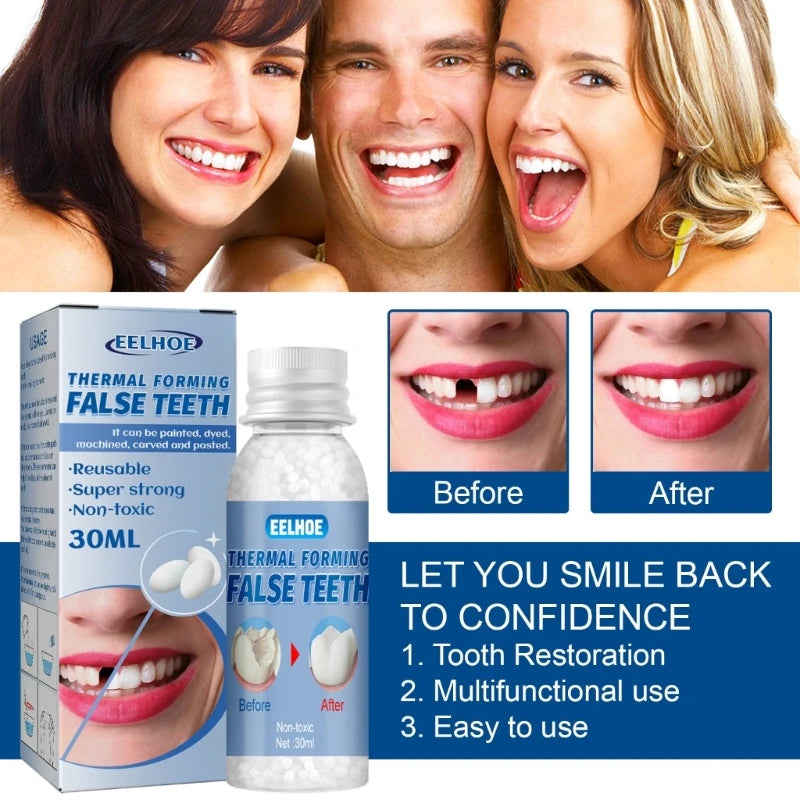 Resin Denture Solid Glue with 10ML, 20ML or 30ML Option Labels, Source-Described Temporary Dental Material Requiring Professional Suitability Review
