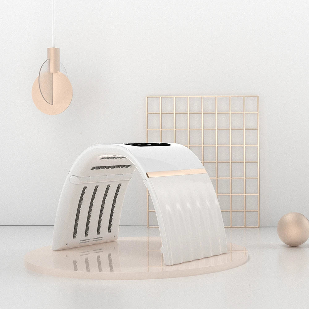 LED Beauty Light Machine with Foldable Face and Body Design, Seven Color and Heating Model References, Eye Protection and Regional Plug Options