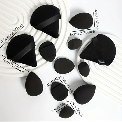 12-Piece Makeup Sponge and Powder Puff Set with Mini Air Cushion Puff and Beauty Egg References, 18 Color and Style Labels for Adult Cosmetic Application