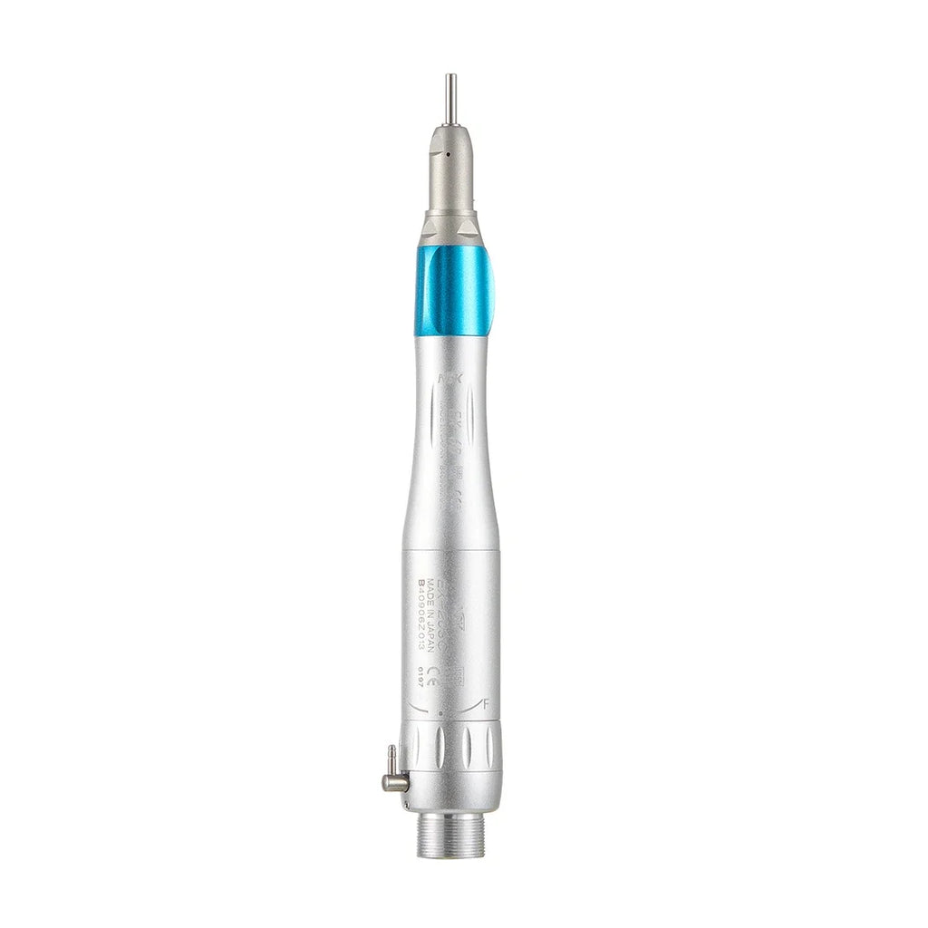 Low Speed Contra Angle Dental Handpiece with 1:1 Direct Drive, Wrench and Manual, 2 or 4 Hole Set Labels and Six Color Options for Professional Use