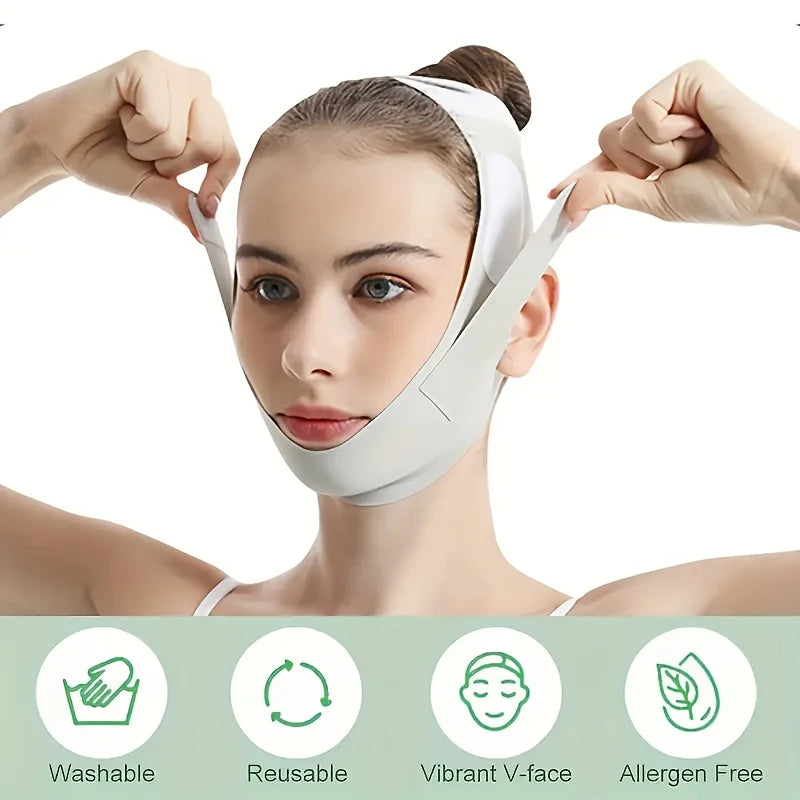 Adjustable V-Shape Facial Strap for Women and Men with Reusable Band Design, SLD-PURPLE or SLD-Grey Options for Personal Beauty Accessory Selection