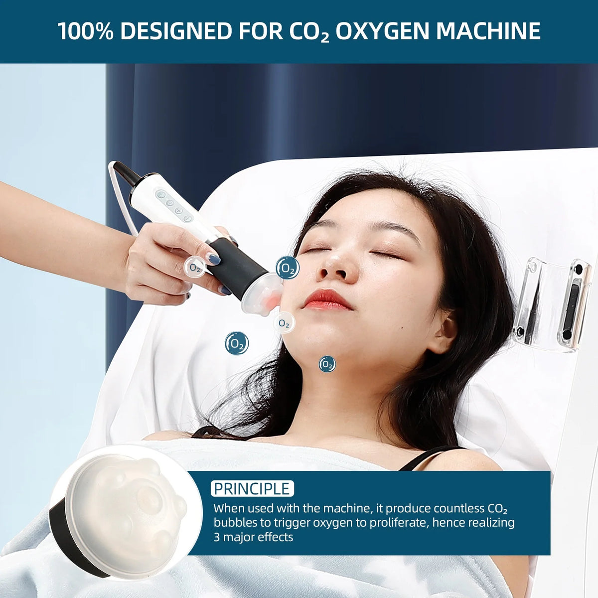 Glam Facial Pod and Capsule Gel Options for Compatible Aqua Bubble Devices, Seven Numbered Type Selections and a Separate Facial CO2 Machine Option