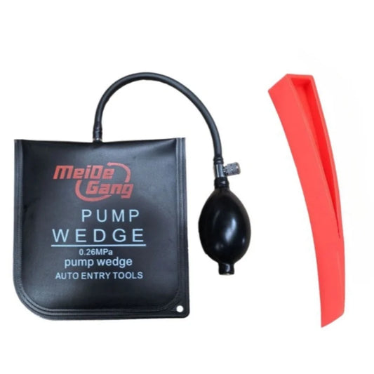 Air Wedge Pump and Red Spacer Tool, Individual Wedge, Air Bag or Two-Piece Set Options for Authorized Vehicle Repair and Door, Window or Furniture Alignment